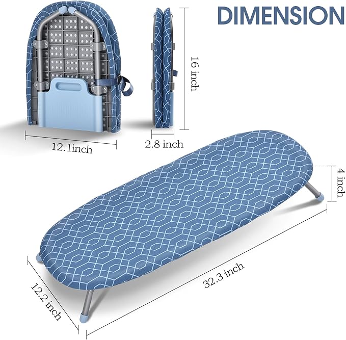 APEXCHASER Foldable Ironing Board, Tabletop Small Iron Board - Image 6