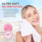 HOMERHYME Microfiber Washcloths, 50 Pack Wash Cloths Face Towel, Soft Lint Free - Image 4