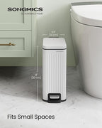 SONGMICS Bathroom Trash Can, 1.6-Gallon Trash Bin - Image 2