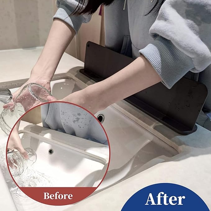 Silicone Sink Splash Guard for Kitchen Faucet – 17.3" Water Splash Guard - Image 4