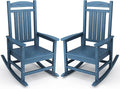 KINGYES HDPE Patio Rocking Chair Set of 2, Outdoor Rocking Chairs Porch Rocker for Adults, Navy by KINGYES
