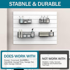 4 Pack Large Size Slatwall Baskets Set, Ventilated Metal Hanging Storage Slat - Image 5
