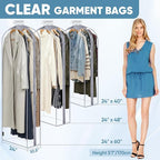 BALEINE 40'' Clear Garment Bags, 10.5'' Wide PEVA Suit Bag - Image 2
