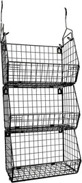 3 Tier Hanging Foldable Wire Baskets Closet Organizer Clothes Shelves by QNLALZM