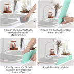 19.29 inch Kitchen Sink Splash Guard, Silicone Sink Baffle Splash Guard - Image 6