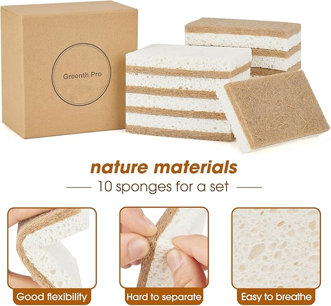 10 Pack Nature Dish Sponge - Image 3