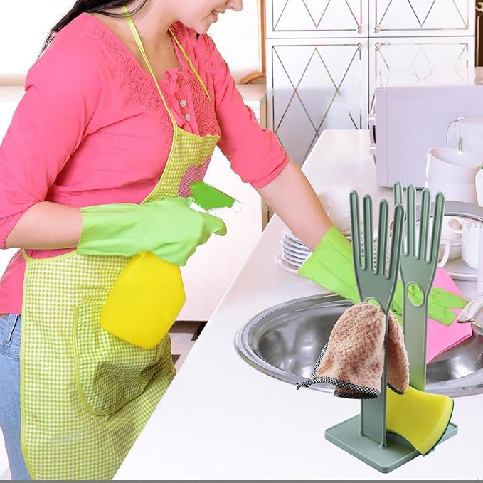 Kitchen Gloves Holder Mitten Dryer Reusable Plastic Dish Washing Rack Sink - Image 6