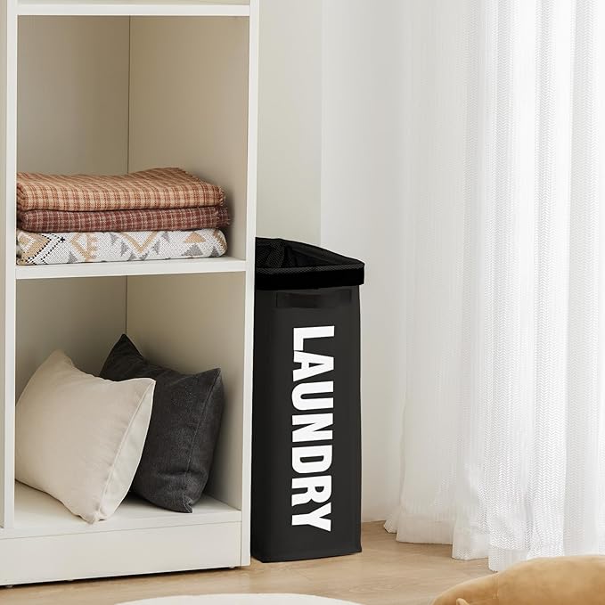 Slim Laundry Hamper with Removable Inner Bag and Side Handles, 45L Small - Image 8