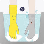 FMP Brands 3/6/12/60 Pairs 15 Inch Extra Long Rubber Dishwashing Gloves - Image 4