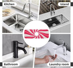 Christmas Lollipop Swirl Candy Sugar Red White Cute Kitchen Sink Splash Guard - Image 7