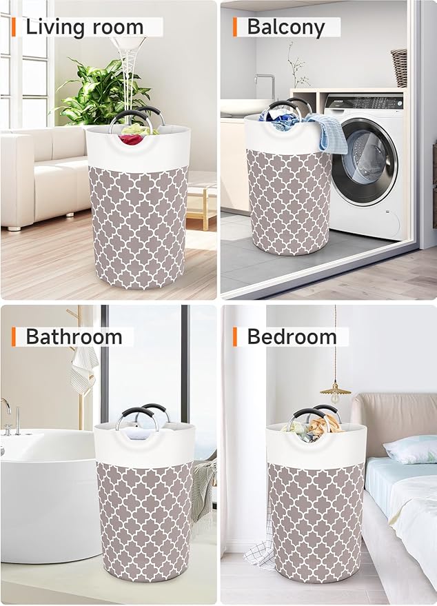 Large Laundry Basket Laundry Hamper Bag Washing Bin Clothes Bag Collapsible Tall - Image 7