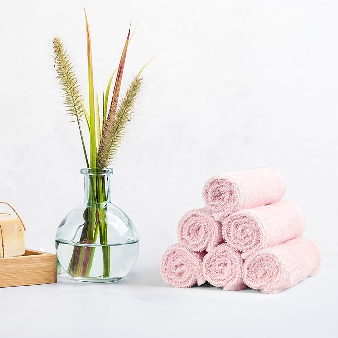 Amazon Basics Highly Absorbent, Fast Drying 100% Cotton Washcloths - Image 4
