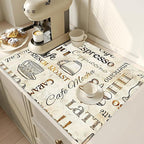 2Pcs Dish Drying Mats Faucet Mats Sets Large Size Coffee Mats Sink Faucet Mat - Image 3