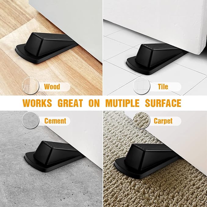 Crosize Door Stoppers for Bottom of Door, Premium Rubber Door Stops, Sturdy - Image 6