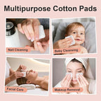 Premium Pure Cotton Pads 300 Count, Soft & Lint-Free Upgraded Edge Stitching - Image 7