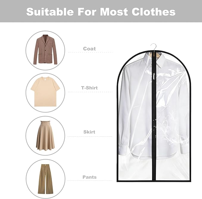 Garment Bags for Hanging Clothes, Dress Bags for Gowns Long - Image 3