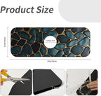Kitchen Sink Splash Guard，Blue and gold stones Faucet Mat Sink Gadgets-Super - Image 3