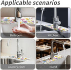 Kitchen Sink Splash Guard，Spring-flowers - Image 7