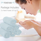 TENSTARS Silk Hemming Hand Towels - Image 2