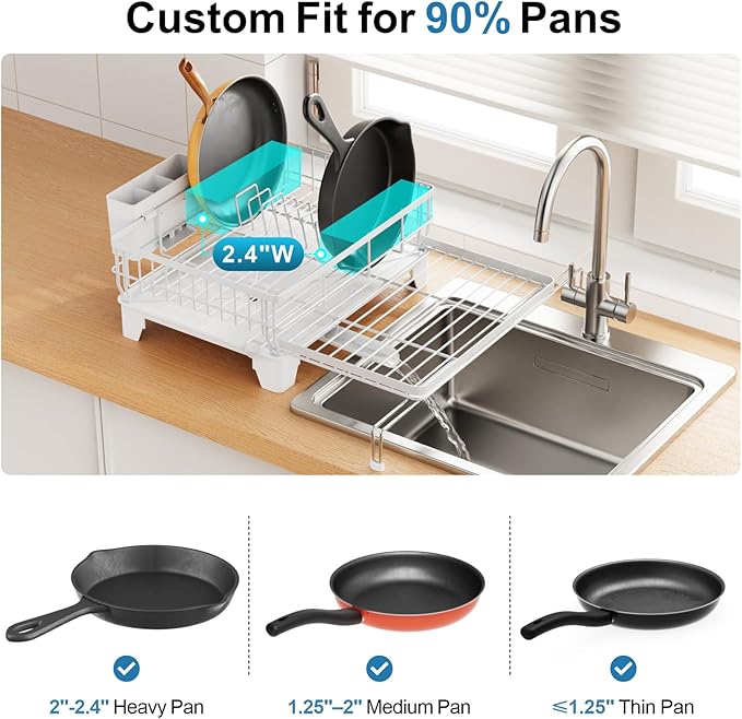 GSlife Expandable Dish Drying Rack - Image 6