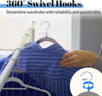Smartor Grey Velvet Hangers 20 Pack, Space Saving Clothes Hangers - Image 7
