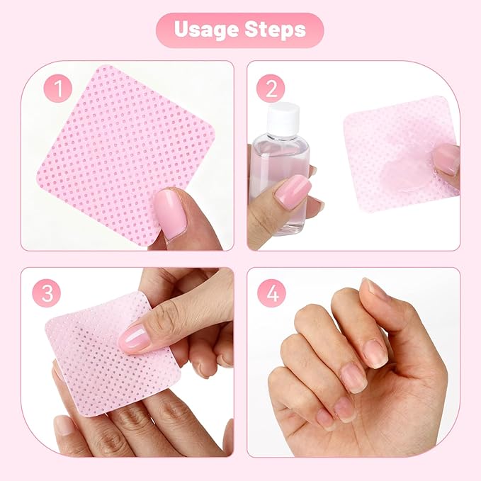 720Pcs Lint Free Nail Wipes, Nail Supplies Nail Polish Wipe, Pads Gel Nails No - Image 5