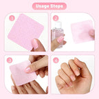 720Pcs Lint Free Nail Wipes, Nail Supplies Nail Polish Wipe, Pads Gel Nails No - Image 5