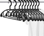 Plastic Clothes Hanger, Extra Thick Plastic Wide Shoulder Adult Slip Resistant by GEMWONDER