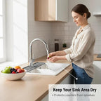 30 Inch Silicone Kitchen Sink Faucet Mat, Adjustable Waterproof Splash Guard - Image 3