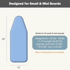 Small Ironing Board Cover and Pad 12"x32" Small Iron Board Cover - Image 2