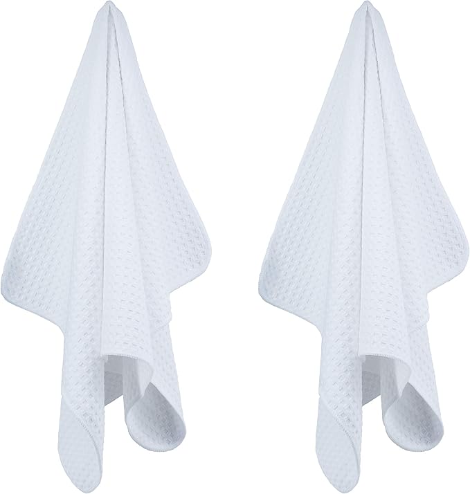 POLYTE Ultra Premium Microfiber Kitchen Dish Hand Towel Waffle Weave, 8 Pack - Image 2