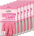 ForPro Natural Rubber Gloves, 6 Pairs Reusable Multi-Purpose Household Cleaning - Image 3