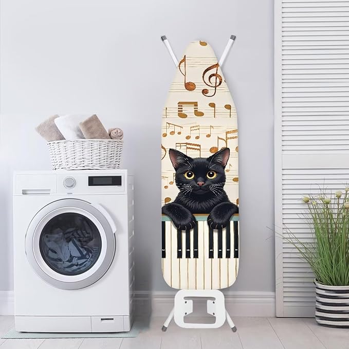 Cat Piano Print Ironing Board Cover Protector Music Note Print Iron Board Cover - Image 3