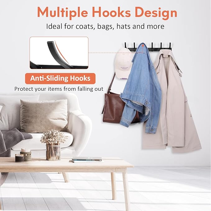 Coat Rack Wall Mount, Wall Hooks - Image 5