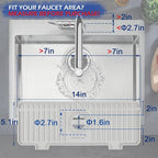 Kitchen Sink Splash Guard, Silicone Faucet Guard & Draining Mat, Bathroom and - Image 2