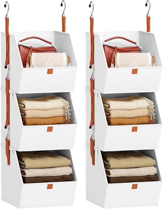 Collapsible Hanging Closet Organizer by Homsorout