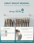 OROPY Industrial Pipe Clothes Rack Wall Mounted Set of 2, 38.4 inches Heavy - Image 3