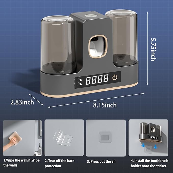 Electric Toothbrush Holders for Bathrooms, Dustproof Smart Toothbrush Holder - Image 7