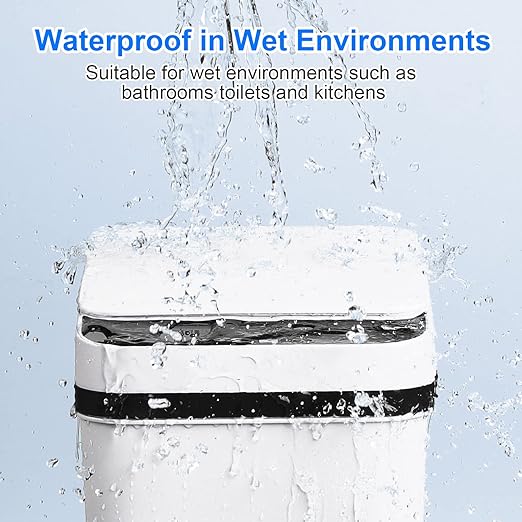 Bathroom Trash Cans with Lid 2 Pack Touchless Automatic Motion Sensor 2.2 Gal & - Image 2