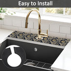 24" X 5.5" Kitchen Sink Splash Guard Faucet Mat Floral Flower Super Absorbent - Image 5