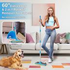 3 in 1 Carpet Rake for Pet Hair Removal, Reusable Pet Hair Remover Broom - Image 2