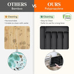 Lifewit Utensil Organizer for Kitchen Drawer, Expandable Cooking Silverware Tray - Image 5