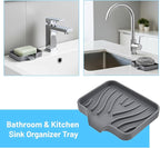 Grevosea Sponge Holder for Kitchen Sink, Silicone Dish Sponge Holder - Image 4