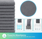 HOMEXCEL Grey Microfiber Cleaning Cloths, 100 Pack Microfiber Towels - Image 3