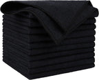 AIDEA Microfiber Cleaning Cloth Black 10PK, Microfiber Towels by AIDEAHOME