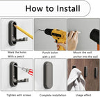 6PCS Folding Coat Hooks, Heavy Duty Wall Hooks Made of Zinc Alloy, Foldable - Image 7