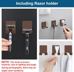 Diesisa Razor Holder for Shower + Adhesive Wall Hooks, Premium 304 Stainless - Image 2