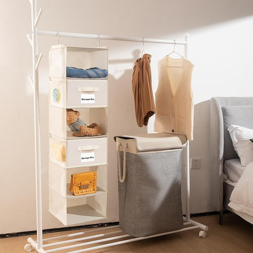 2 Pack 6 Shelves Hanging Closet Organizer - Image 2