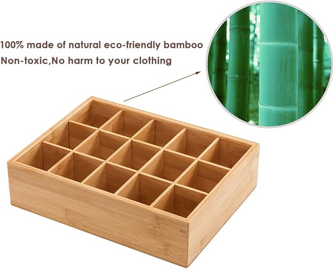 GOBAM Bamboo Closet Drawer Divider - Image 8