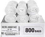 Aluf Plastics High Density Trash Bags, 60 Gallon, 14 Micron, by AlufPlastics